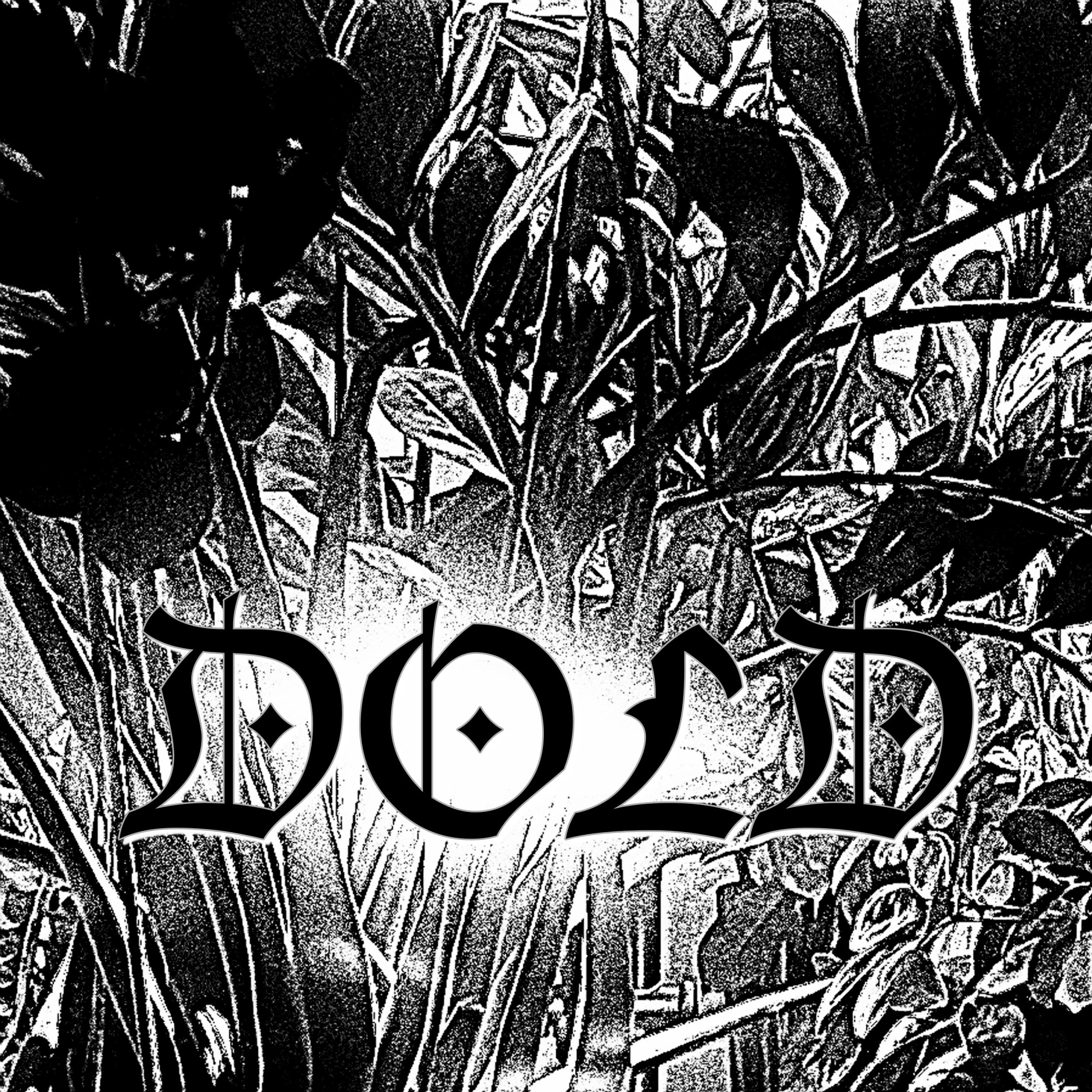 The word "DOLD" is in bold, stylized black letters on a detailed black and white background of leaves and plants.