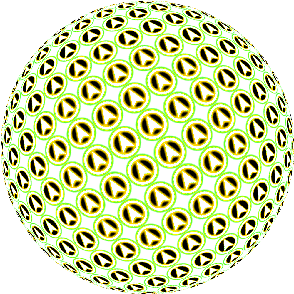 A placeholder image consisting of many small Fylkingen arrow logos shaped like a sphere