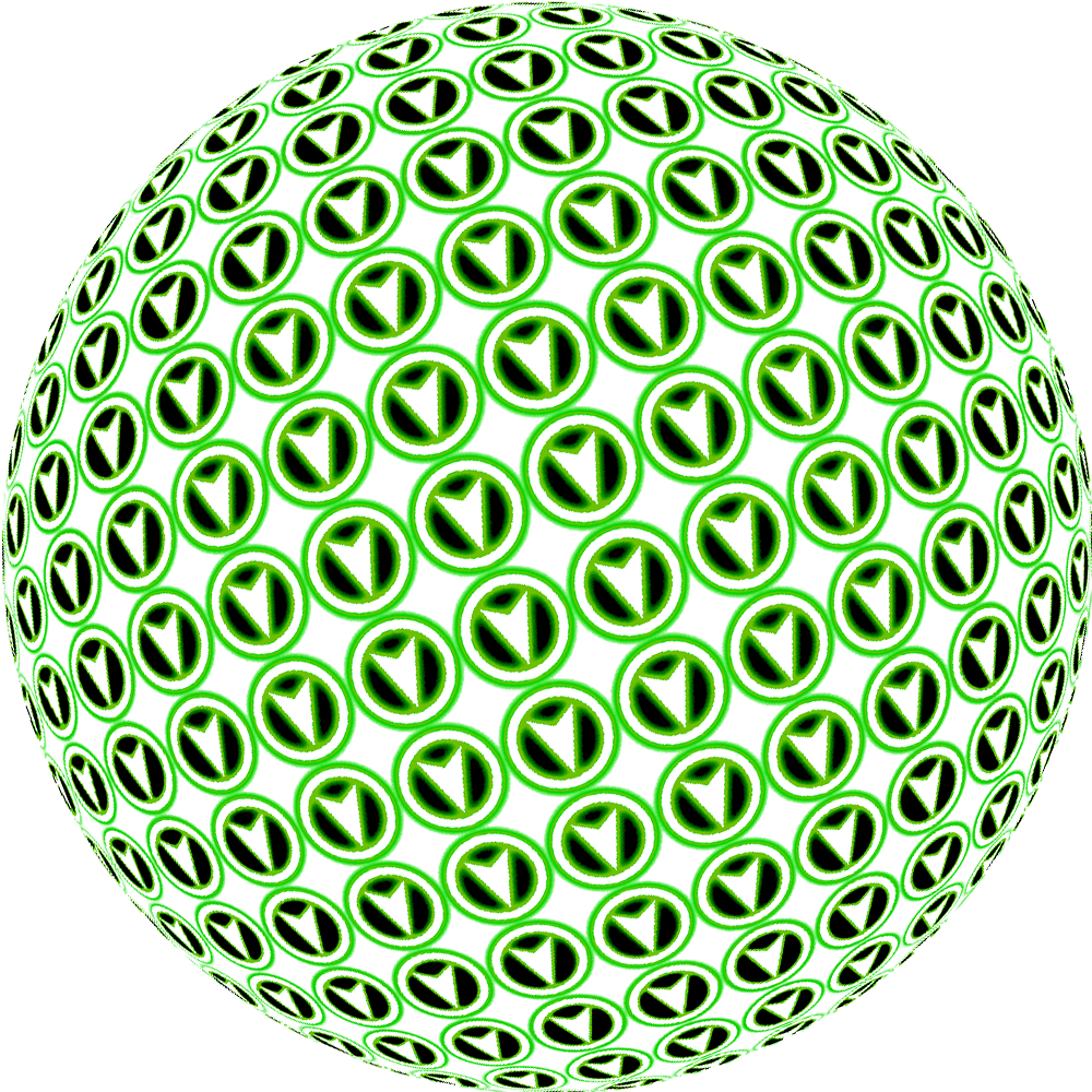 A placeholder image consisting of many small Fylkingen arrow logos shaped like a sphere